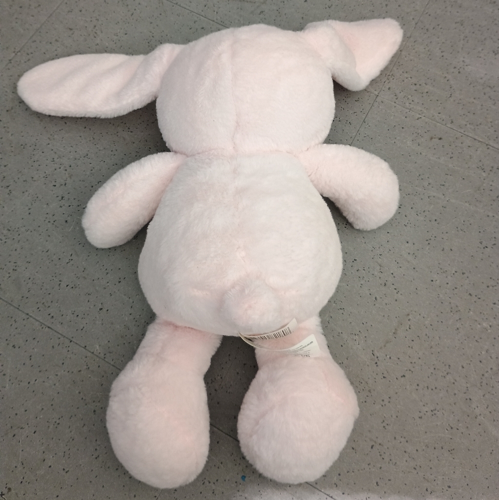 KellyToy K Luxe Baby Bunny Plush Rattle Crinkle Ears Stuffed Animal Sewn Eyes - Picture 6 of 8